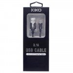 Wholesale Micro 2A USB V8V9 Heavy Duty Braided Cable 3FT (Black)